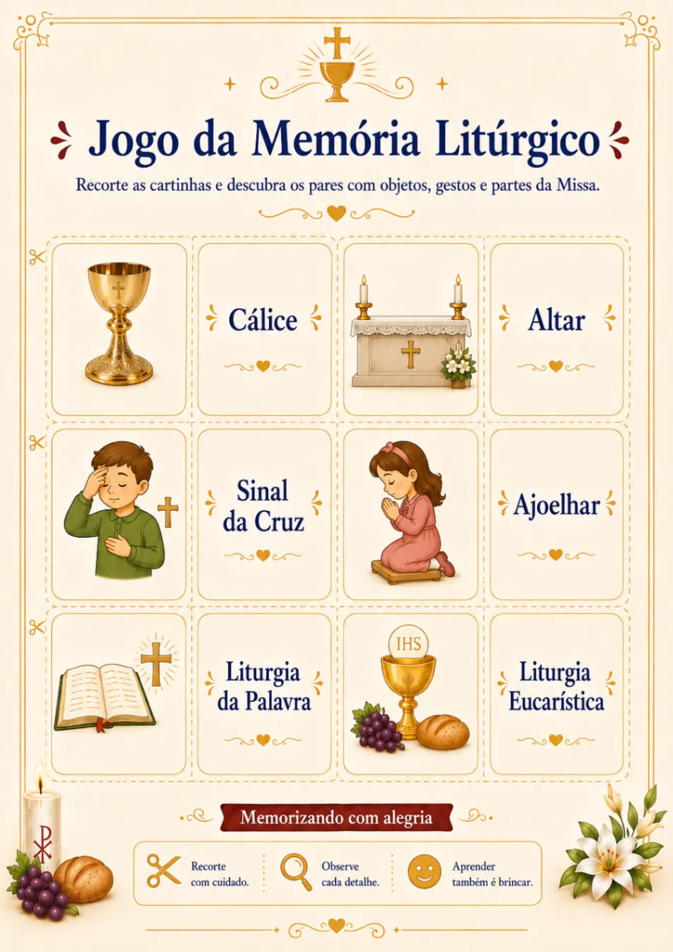 Jogo da memória bíblico
