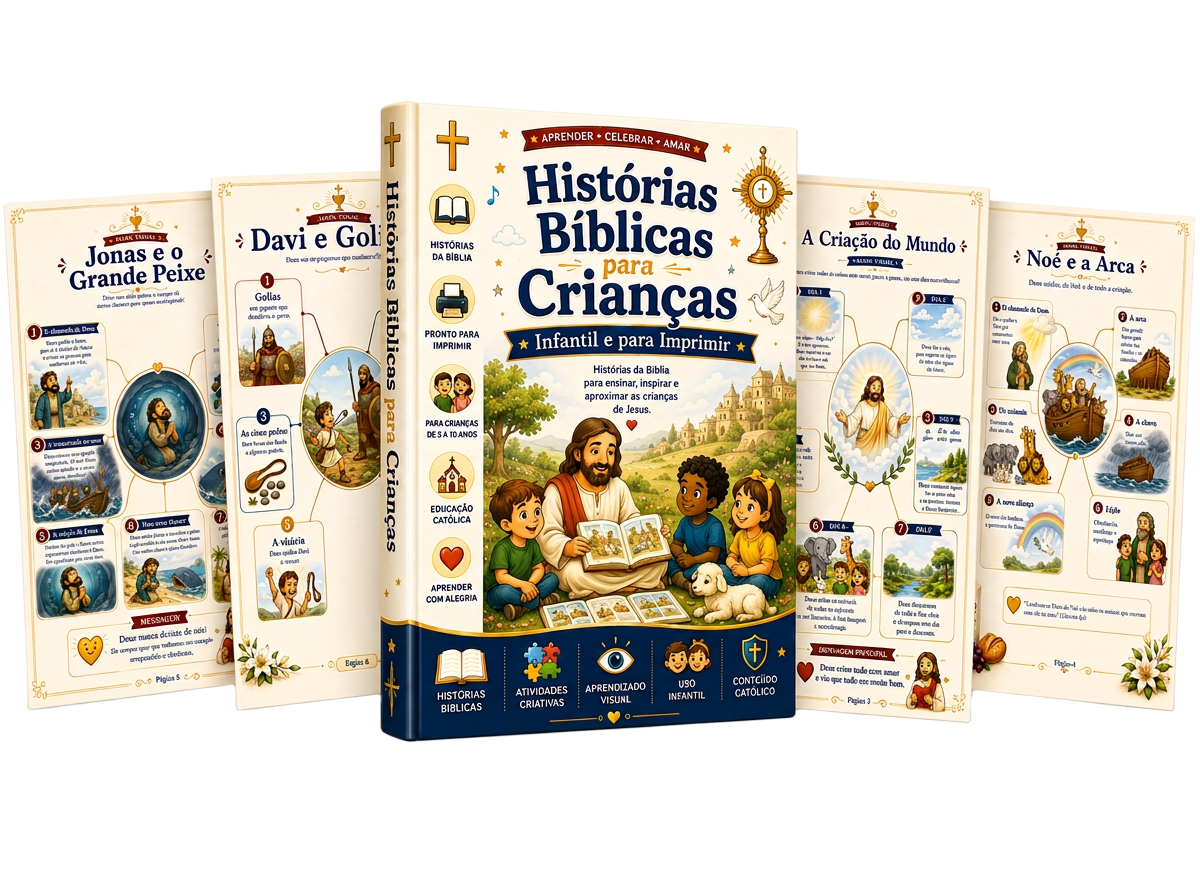 Mockup do material Histórias Bíblicas para Crianças