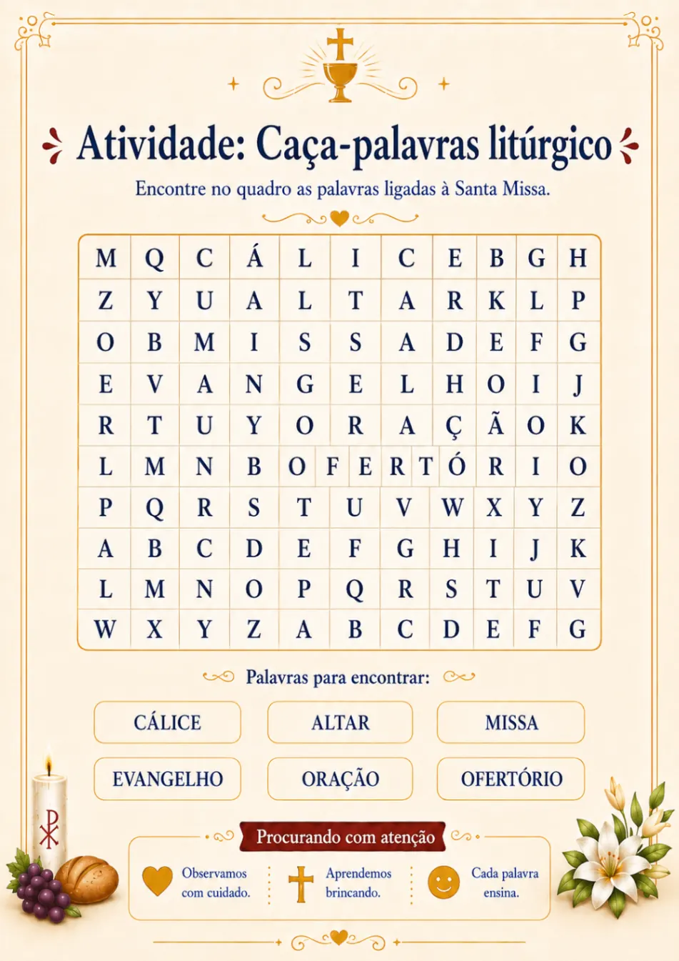 Caça-palavras bíblico